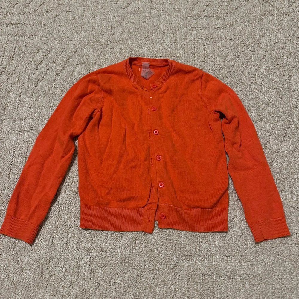 Primary Girls Vibrant Orange Cardigan